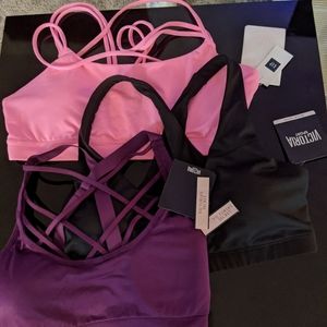 3 sports bras - victoria secret/gap - medium